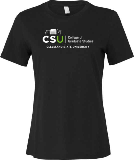 Cleveland State Bella + Canvas Womens Relaxed Cotton T Shirt CSU College of Graduate Studies - ONLINE ONLY